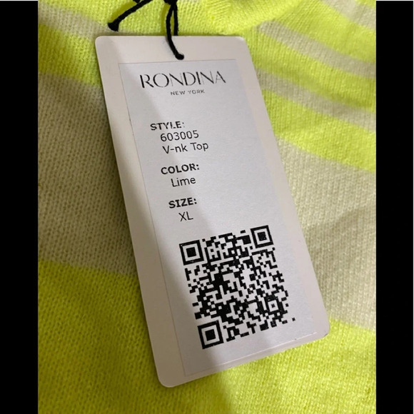 NWT Rondina 100% Cashmere Striped Sweater - Picture 4 of 7